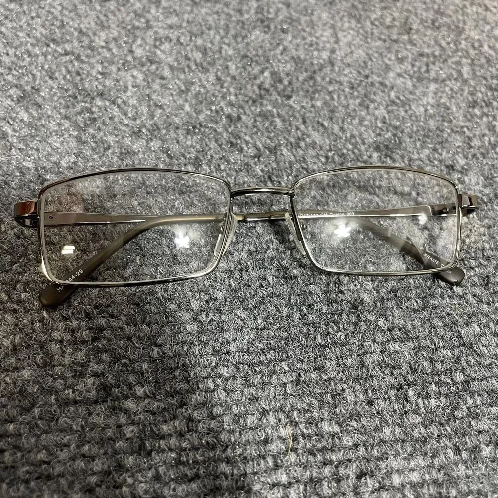 GM Fission 003 Eyeglass Frames 54-17-140 Gunmetal Metal Rectangular Unisex
